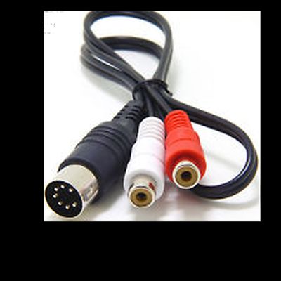 Bang & Olufsen 7-Pin Din Male to 2-RCA Female Audio Cable 1.5ft NEW USA Seller