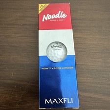 MAXFLI Noodle Long  Soft 4 Golf Balls Division Of Taylor Made 3 Pack White 2003
