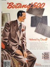 1948 Original Esquire Art Ad Advertisement Botany 500 Daroff Suits