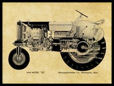 Minn. Moline Model ZB Tractor Metal Sign - 24" x 30" USA STEEL XL Size 7 lbs!