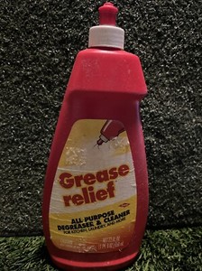 VTG 1989 Dow Grease Relief All Purpose Cleaner Degreaser  Liquid Red Bottle Prop