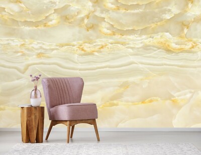 3D Yellow Marble A761 Business Wallpaper Wall Mural Self-adhesive Commerce Amy