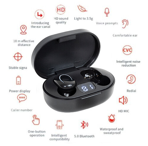 Bluetooth 5.3 Kopfhörer In-Ear Kabellose Sport Headset Mit Mic Ohrhörer Ladebox - Bild 14 von 22