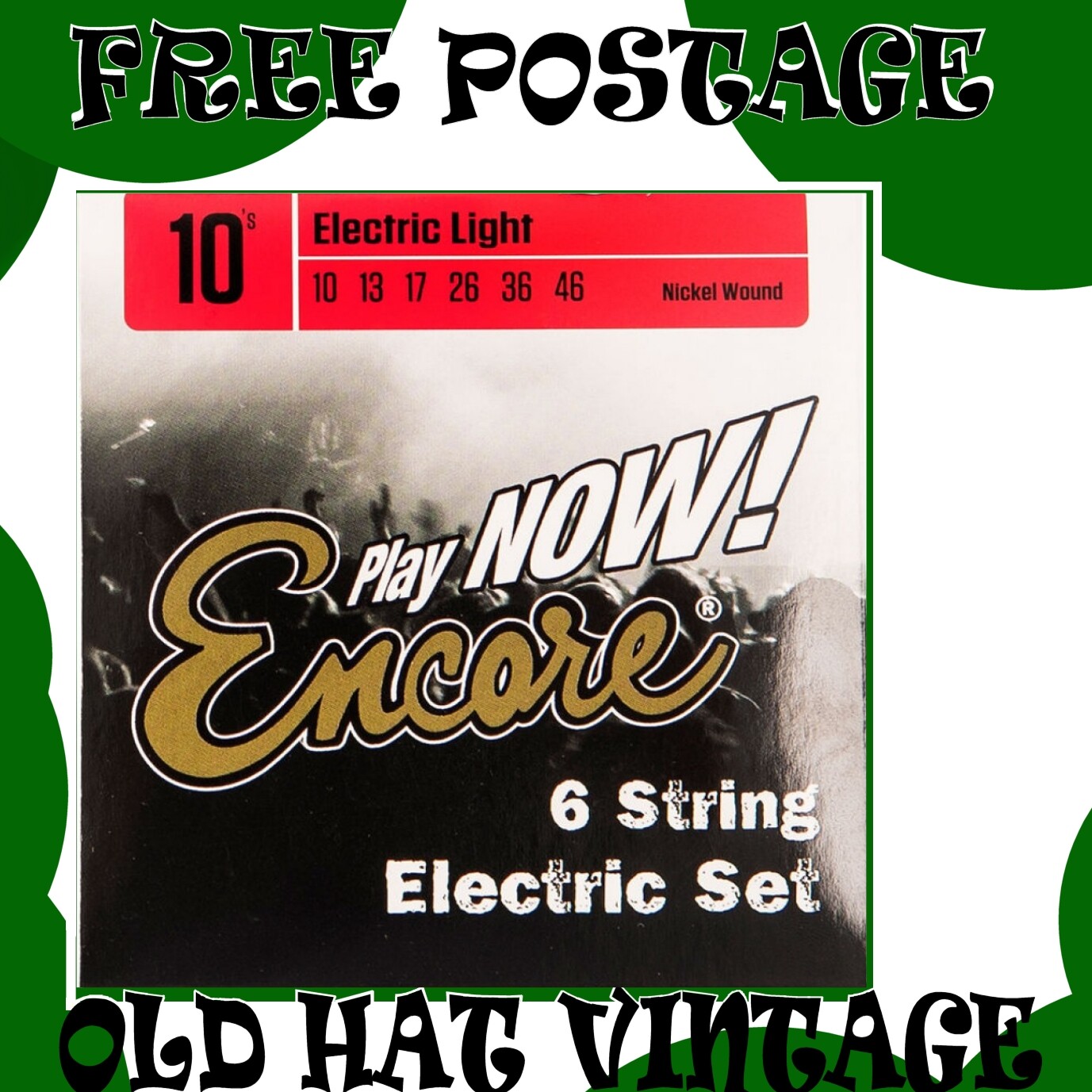 Encore  EES10 Nickel Wound Electric Guitar String Set - Light (NEW)