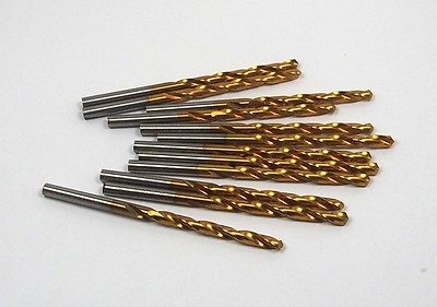 Jobber Length Drills #17 0.173'' HSS TiN 118° 2-3/16'' LOC x 3-3/8'' OAL (12 Pcs)