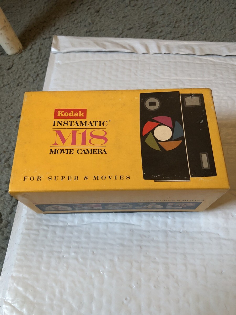 Kodak Instamatic M18 Movie Camera With Box, Manual, Accessories