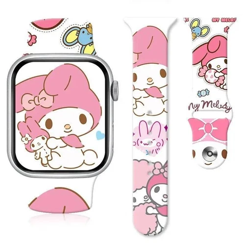 Anime Sannrio My Melody Cinnamoroll Kuromi Uhrenarmband für Apple Watch 8765 Stra - Bild 6 von 58