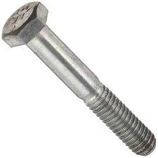 3/4"-16 x 4" Steel Hex Bolts, Grade 5, Zinc-Plated, PT, UNF, Made in USA, 5 PK