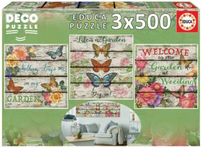Educa Puzzle;  Country Garden;  3x500 pieces
