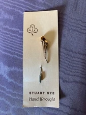 Vintage Designer Signed Stuart Nye Cala Lily Copper Stick Pin  Grams  New
