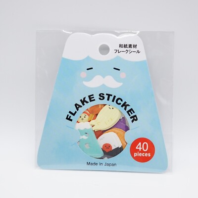 GAIA Fuji san Washi Papar Flake Stickers Made in JAPAN 10Designx4 (Total 40pcs)