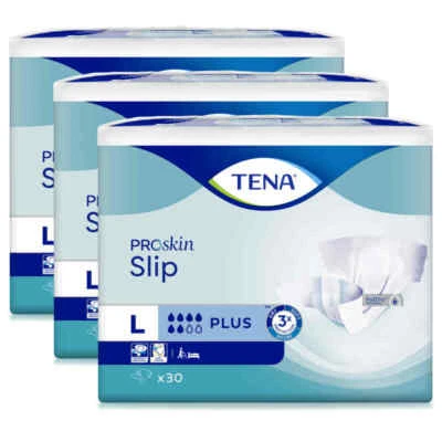 TENA Slip Plus Large / L - 3 x 30 = 90 Stück (1 Karton)