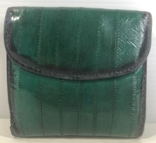 Mundi Eel Skin Wallet Emerald Green Vintage