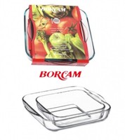 Borcam-Set Eckig Glas Auflaufform Servierform Pasabahce Neu