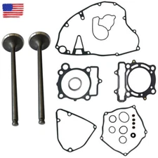 2 X Exhaust Valves & Complete Gasket Kit for Kawasaki KX250F 2004-2008