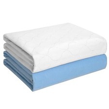 2 Pack Heavy Absorbency Bed Pads 34x52 in Waterproof Washable Underpads