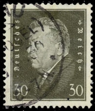 GERMANY 378 - President Friedrich Ebert "1928 Olive Green" (pc13845)