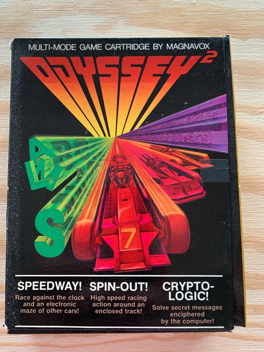 Speedway/Spin-Out/Crypto-Logic (Odyssey2/Videopac, 1978) ***Complete in  Box***