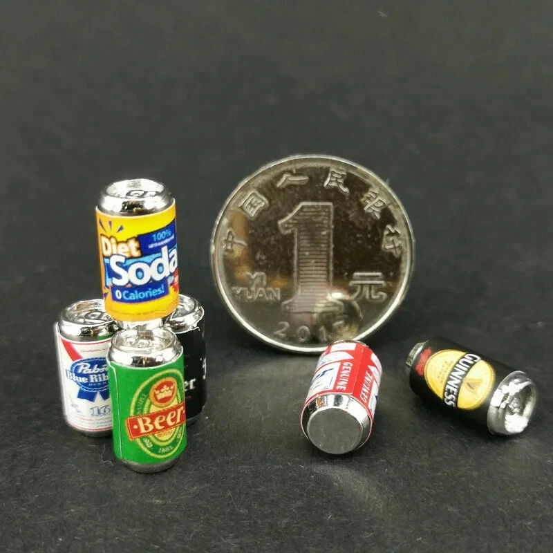 6pcs RC 1/8 1/10 1/12 Scale Miniature Beer Can Rock Car Crawler Accessories DIY - Image 3 of 4