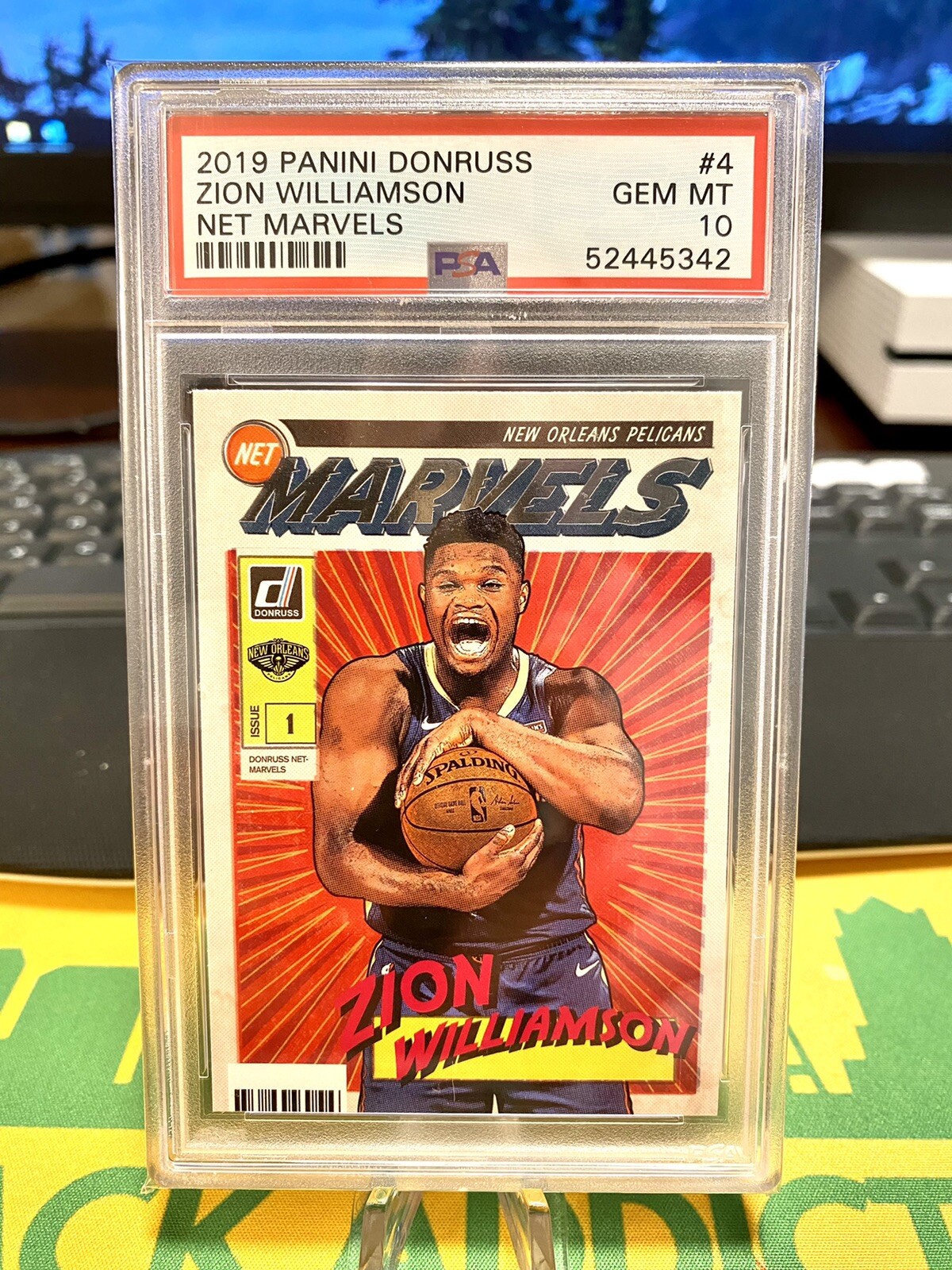 2019 Panini Donruss 4 Zion Williamson ROOKIE RC NET MARVELS PSA 10 LOW POP 💎