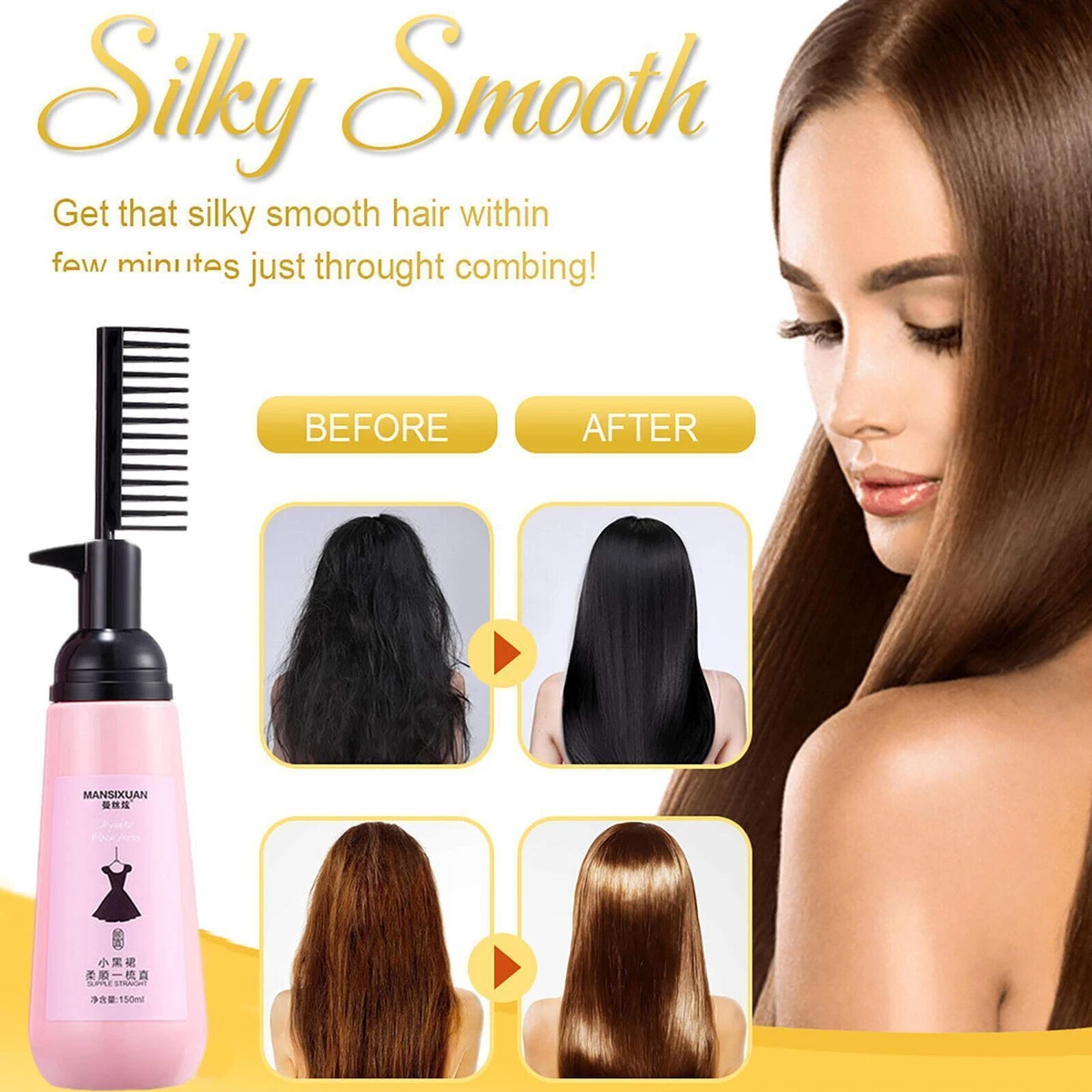Hair oil top for straightening hair