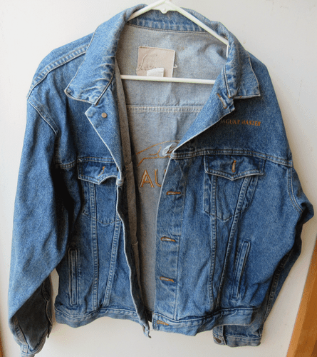 Vintage Jaguar Master British Luxury Cars Auto Denim Jacket 90s XL from Canada - Picture 5 of 13
