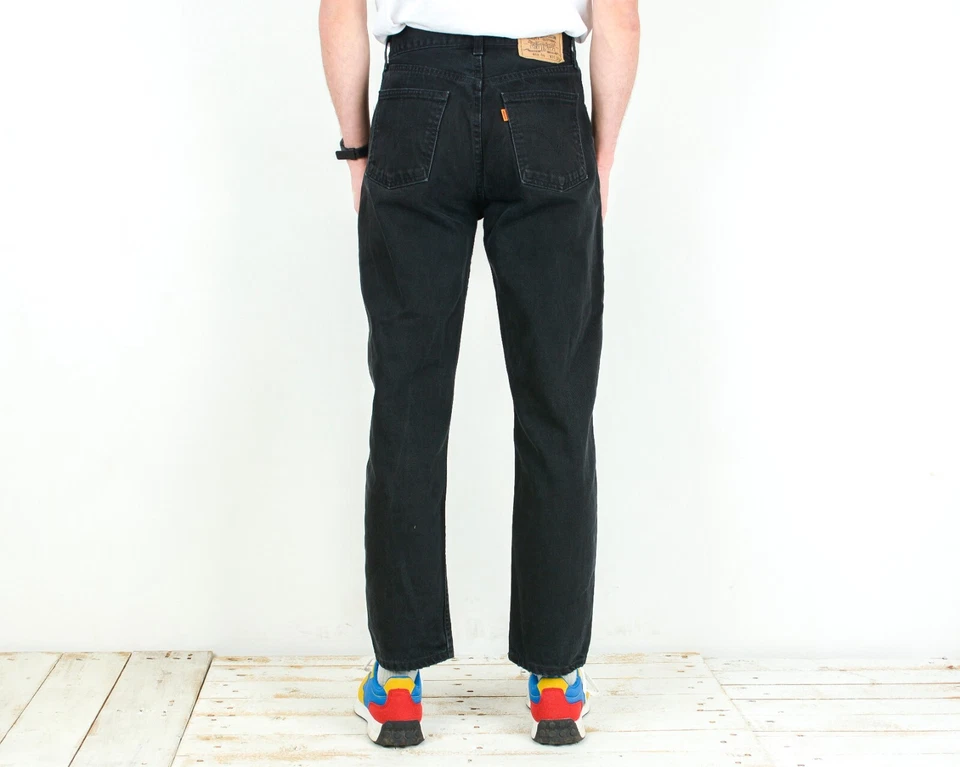 Pantalones de mezclilla LEVI'S STRAUSS 882 04 de colección para hombre W30 L30 regular recto naranja lengüeta Foto 4 de 4