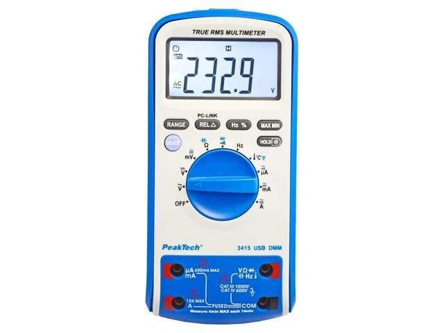 P 3415 Digitaler Multimeter LCD 3,83 Ziffern (6000),beleuchtet PEAKTECH - Bild 1 von 1