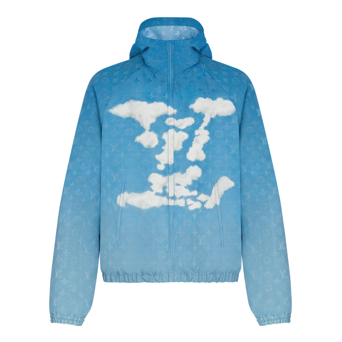 Louis Vuitton Virgil Abloh Monogram Cloud Blue Logo Anorak