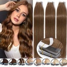 Seamless Skin Weft Tape In Thick Human Hair Extensions Remy 150G Full Head 06 A