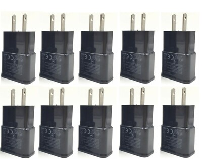 10x 2A USB Wall Charger Plug Home Power Adapter For Samsung Android LG HTC Black