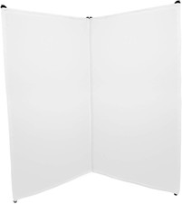 RAPFAW White DJ Facade Extension 2 Panels, Lightweight Aluminum, 360-Degree Rota