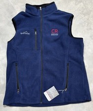NWT Eddie Bauer Soft Fleece 3 Pocket Full Zip Vest Mens Large Blue