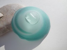 Sea Glass, Beautiful Green and Clear Swirl Base