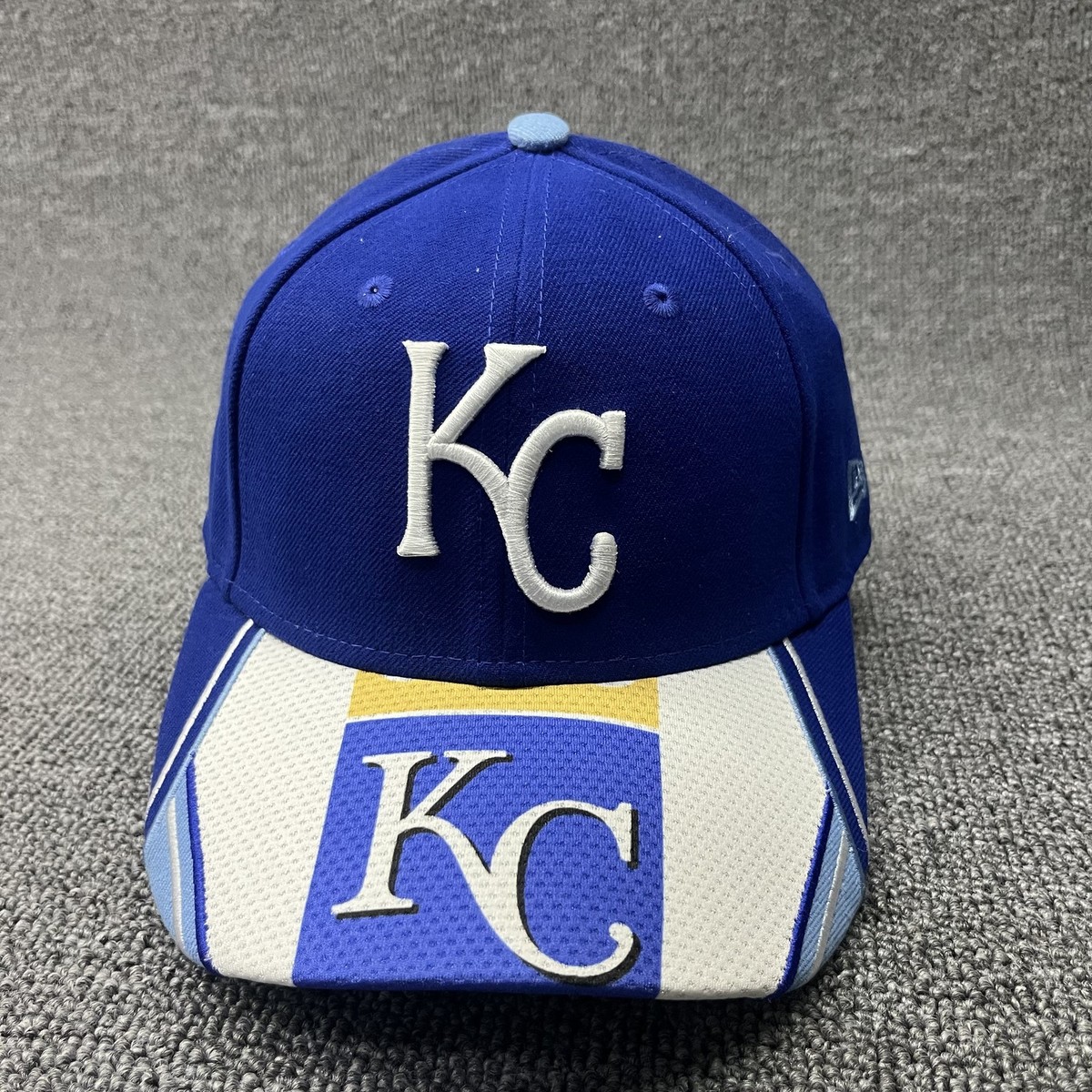 New Era 9FORTY Kansas City Royals Youth Hat Blue Multi-Color Brim Adjustable Cap