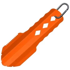 3-in-1 Ultralight Backpacking Trowel, Durable Aluminum Shovel & Potty Orange