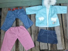 Bundle Of Smoby Rosie Doll Clothes, Two Pairs of Trousers One Skirt One Coat