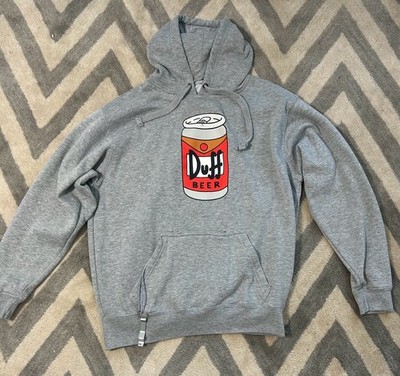 Duff Bear Hoodie Size Small Universal Studios Simpson's TV Show