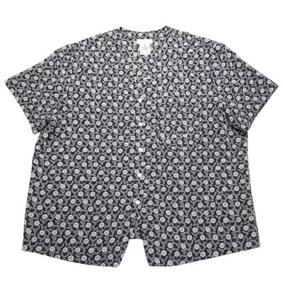 Rena Rowan for Saville Blouse Womens Plus 24W Navy Floral Button Up Shirt Top