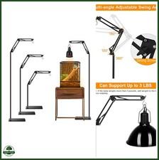 Reptile Lamp Stand Adjustable Height 17.5in to 74.3in 10 Cable Straps