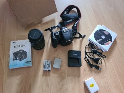 Canon EOS 600D 18.0MP Digitalkamera - Schwarz (Kit mit EF-S...