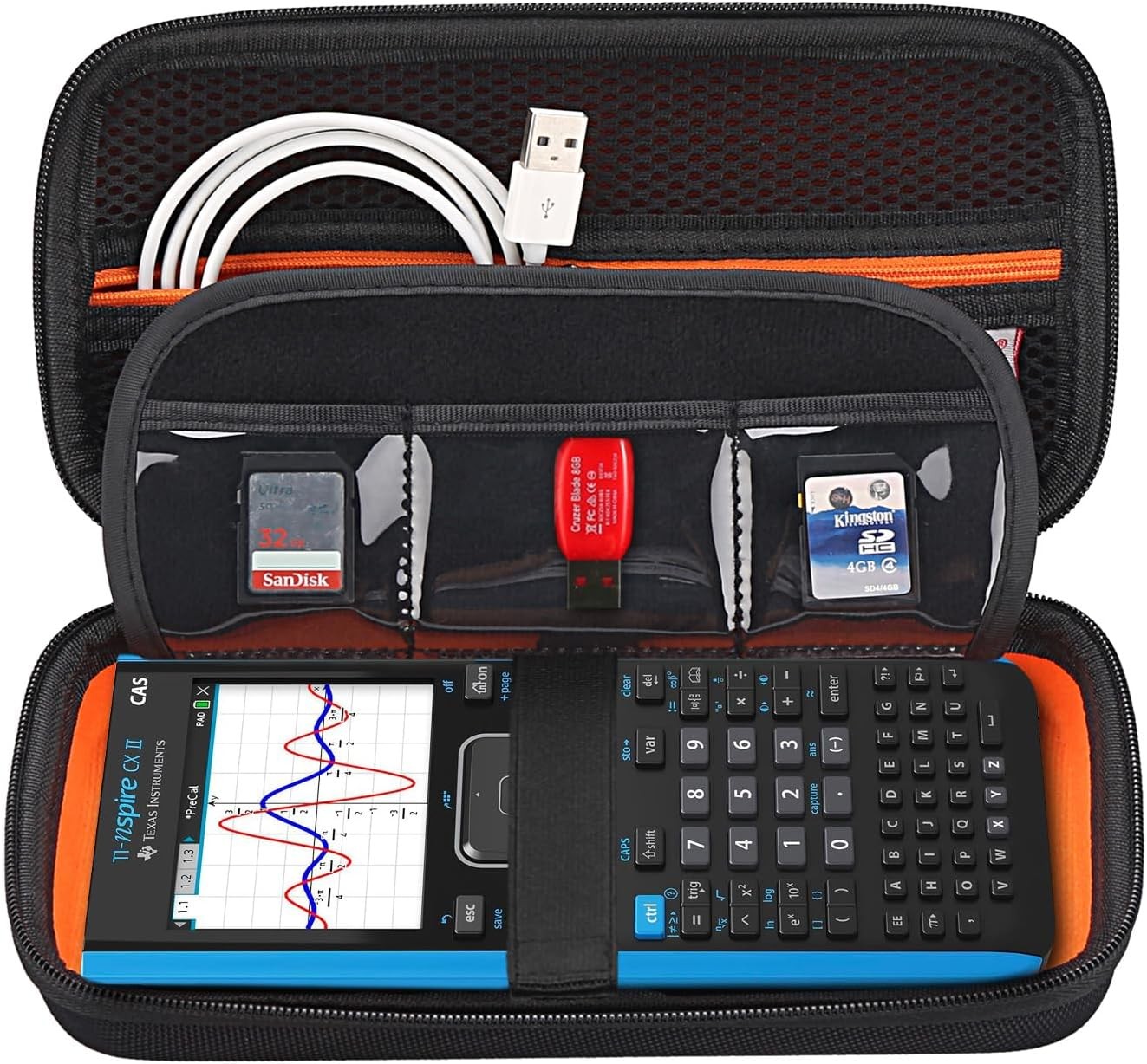 BOVKE Calculator Case for Texas Instruments TI-Nspire CX II CAS/CX Black