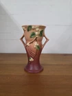 Vintage Roseville Snowberry Rose Color Pottery Vase