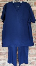 Conjunto Exfoliante Para Hombre IRG Azul Marino Mediano Top y Pantalones Uniforme Médico Usado en Excelente Condición
