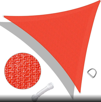 YESCOM 25FT TRIANGLE SUN SHADE SAIL CANOPY UV BLOCK COMMERCIAL CARPARK - ORANGE