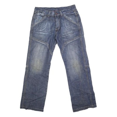 CELIO Relaxed Blue Jeans W36 L34 Baumwollmix Denim mit Reißverschluss-Taschen