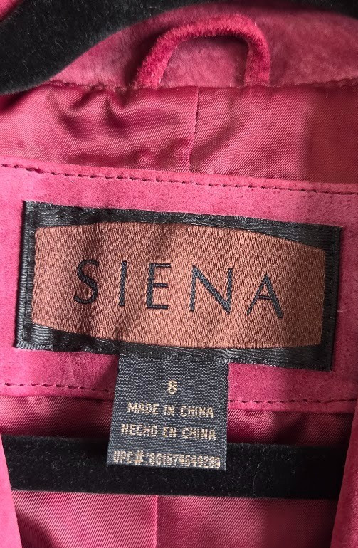 Siena Raspberry Wine Button Front Long Sleeve Lea… - image 4