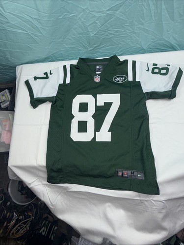New York Jets Jersey Youth M Green #87 Eric Decker Nike On Field Football NFL - Afbeelding 1 van 6