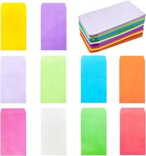 100 Pcs Small Kraft Mini Coloured Envelopes for Seeds, 3.9x2.4inch, 100 