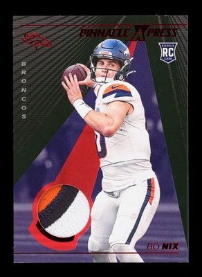 2024 PANINI ENCORE BO NIX PINNACLE PATCH RED PARALLEL RC ROOKIE #/75 BRONCOS